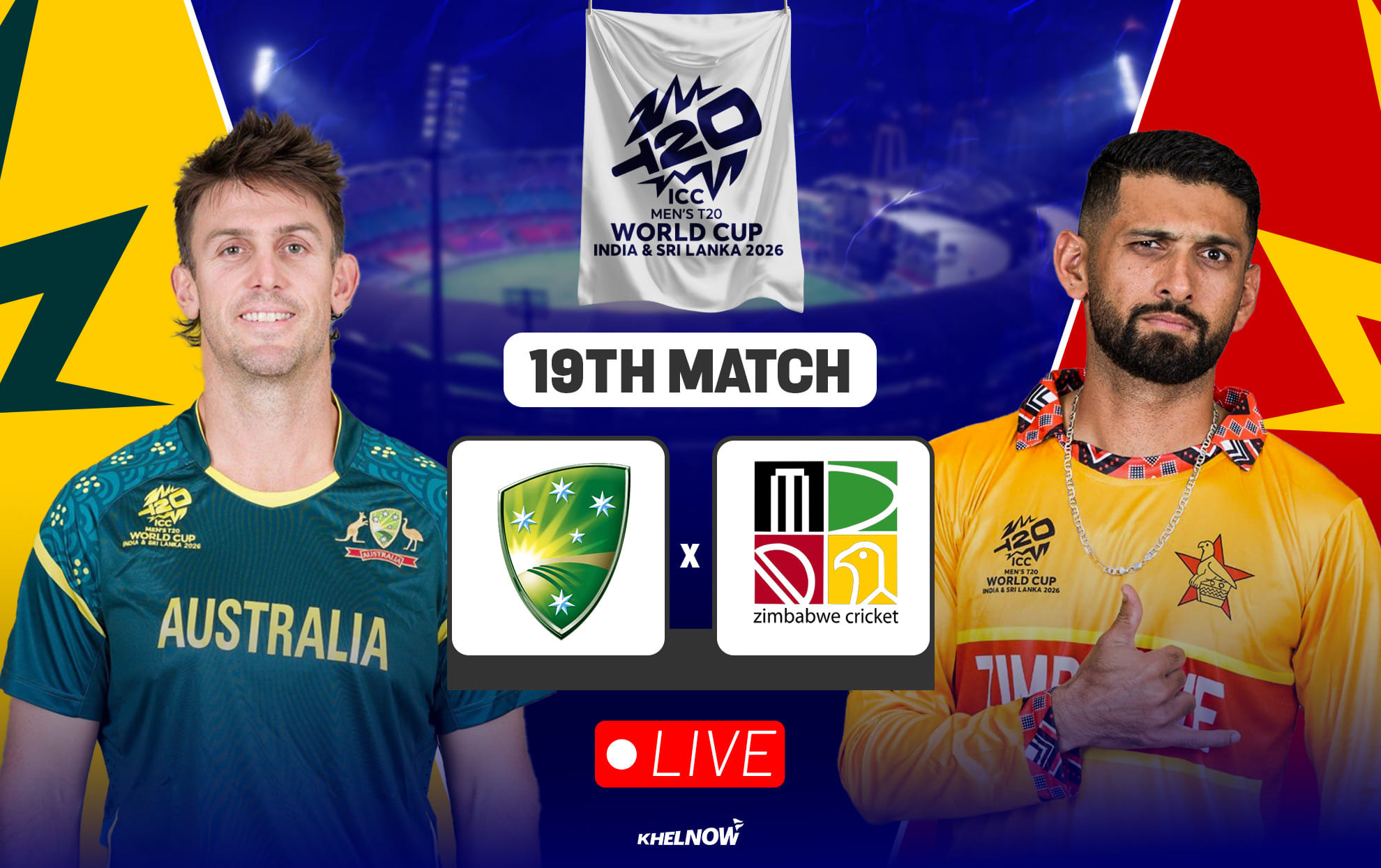 AUS vs ZIM Live streaming details, when & where to watch Australia vs Zimbabwe ICC T20 World Cup 2026 match 19