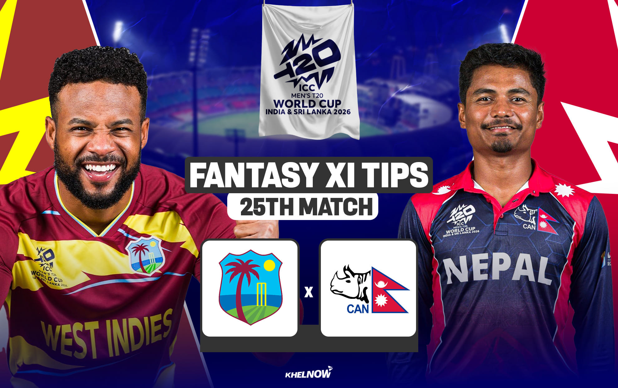 WI vs NEP Dream11 Prediction, Dream11 Playing XI, Today Match 25, ICC T20 World Cup 2026