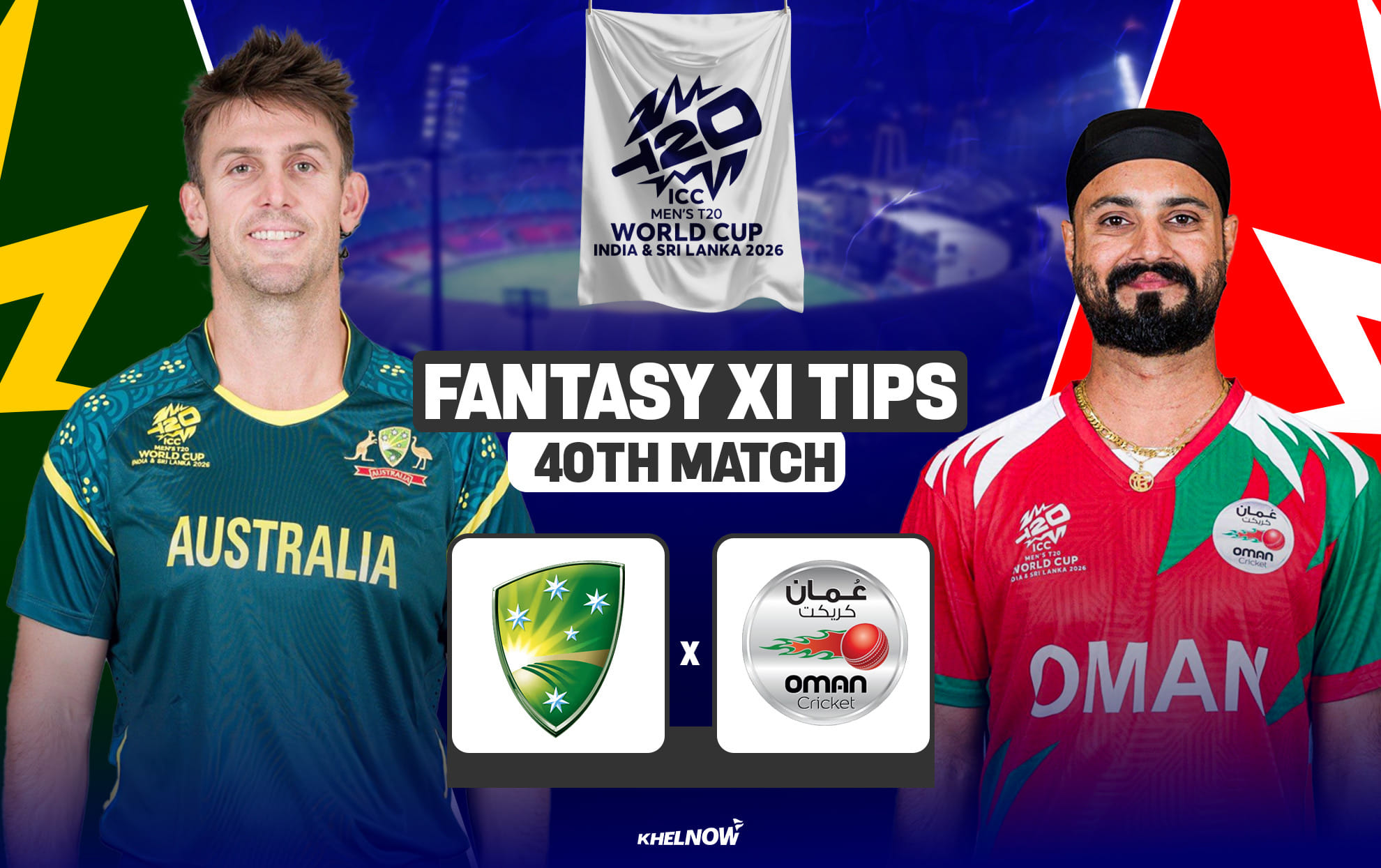 AUS vs OMN Dream11 Prediction, Dream11 Playing XI, Today Match 40, ICC T20 World Cup 2026