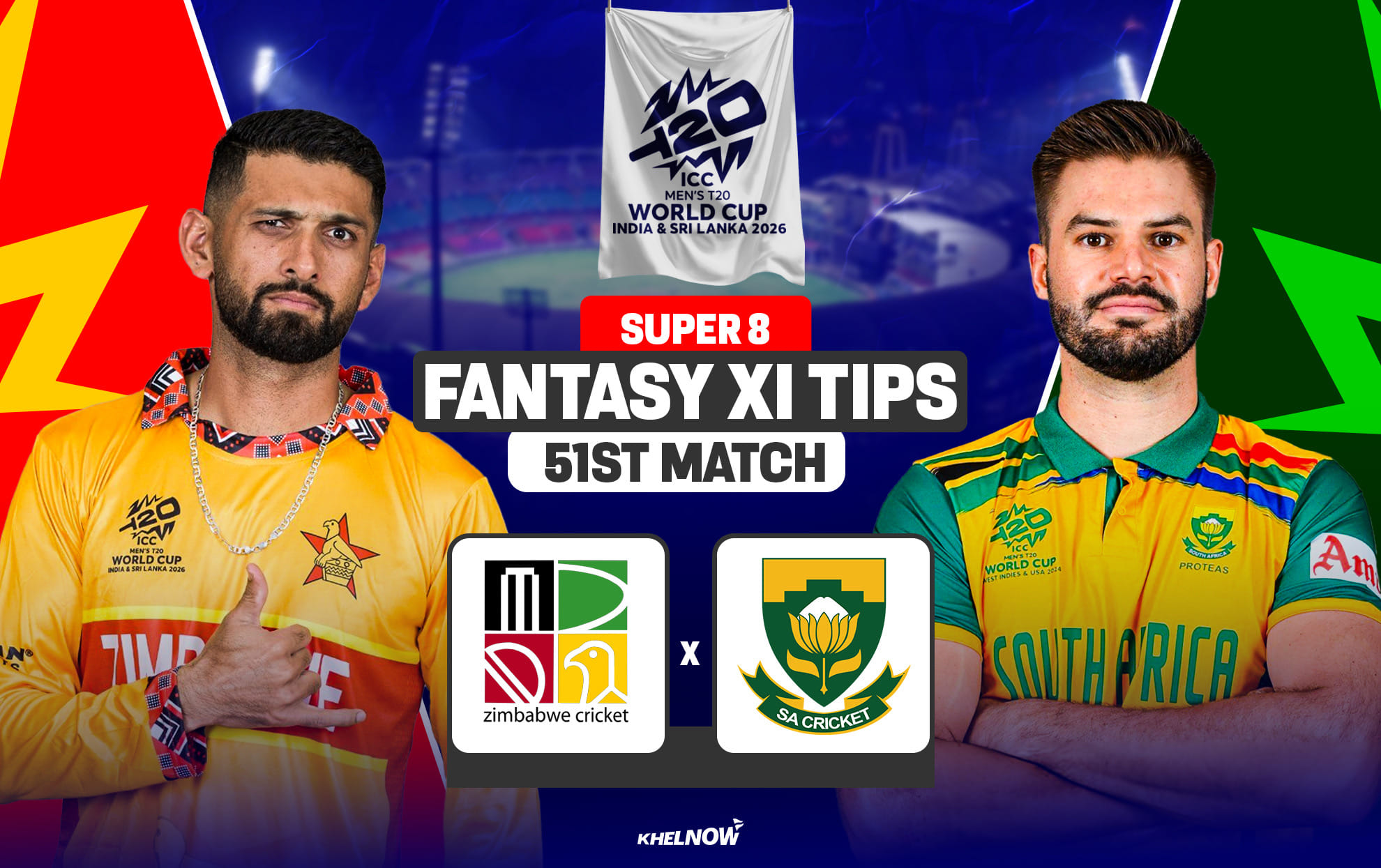 ZIM vs SA Dream11 Prediction, Dream11 Playing XI, Today Match 51, Super 8, ICC T20 World Cup 2026