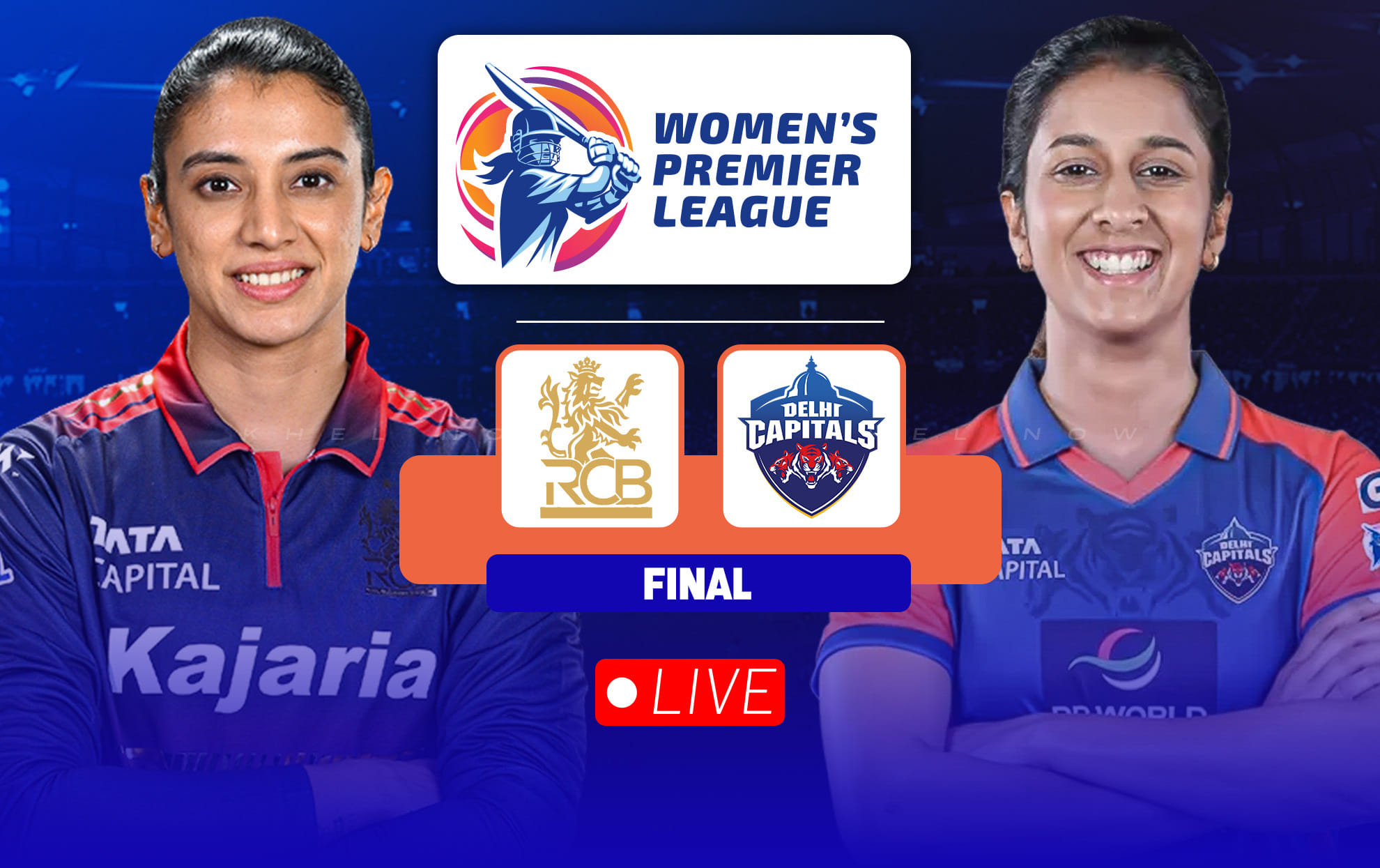 RCB-W vs DC-W Live streaming details, when & where to watch WPL 2026 final