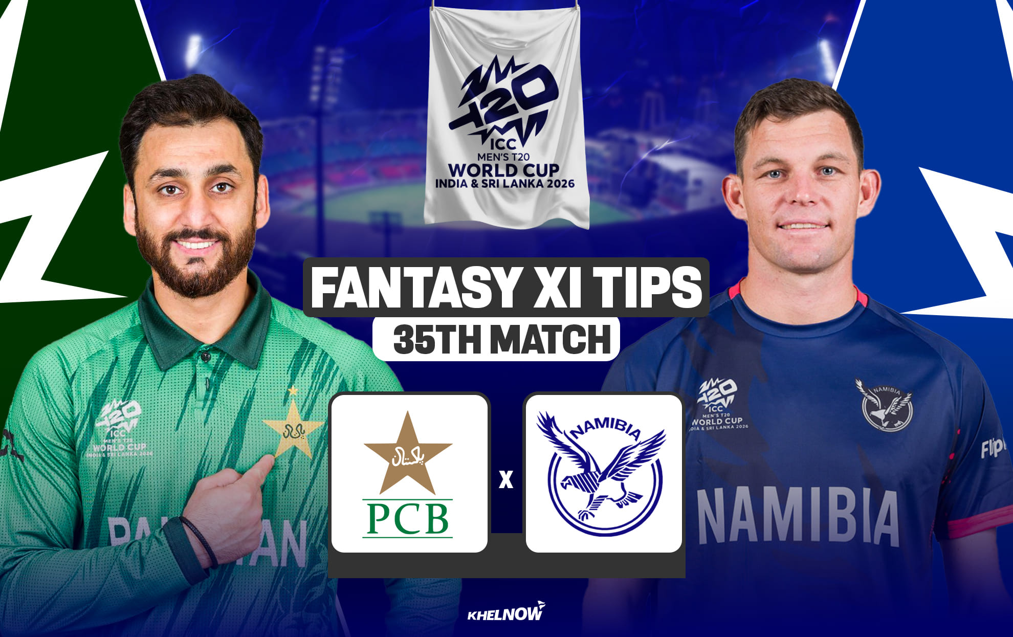 PAK vs NAM Dream11 Prediction, Dream11 Playing XI, Today Match 35, ICC T20 World Cup 2026