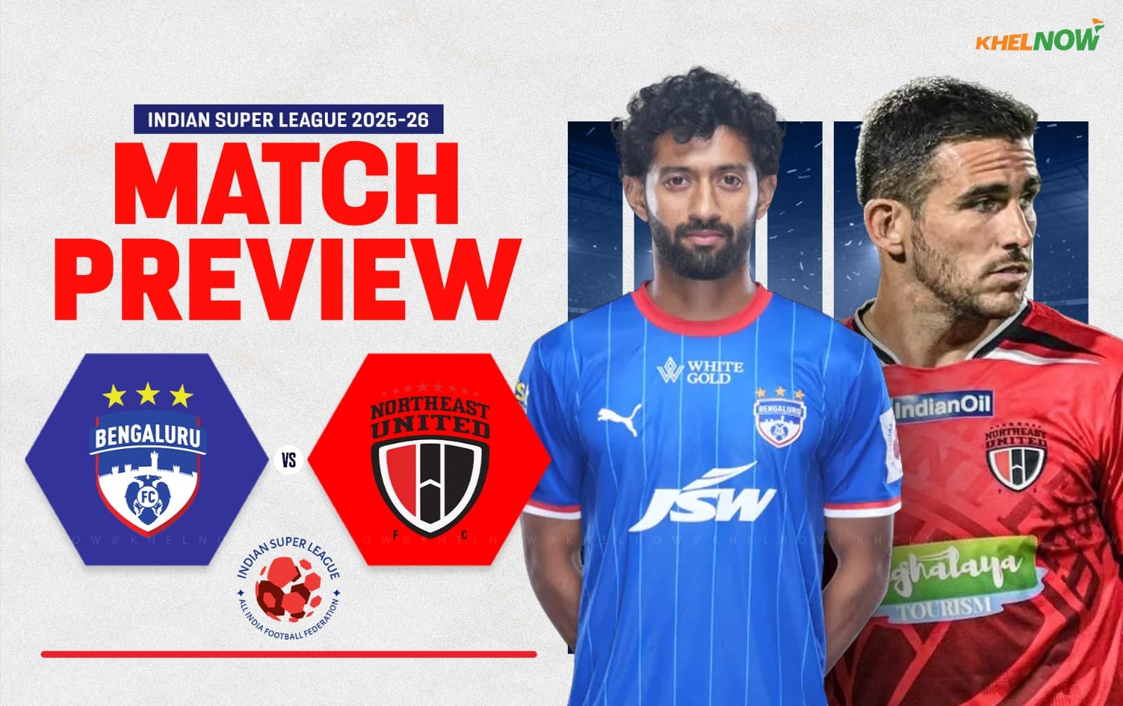 ISL 2025-26: Bengaluru FC target consecutive wins at Kanteerava against NorthEast United FC