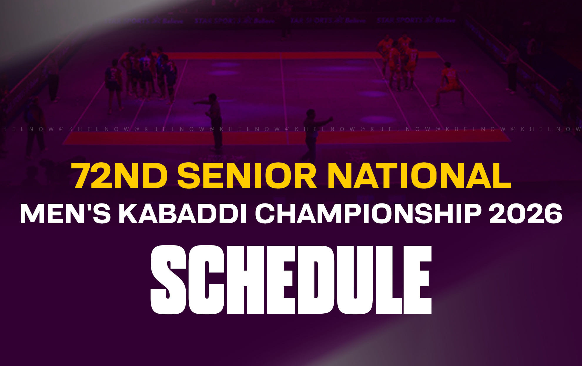 72nd Senior National Men's Kabaddi Championship 2026: Full schedule, results, match timings, live streaming details & more