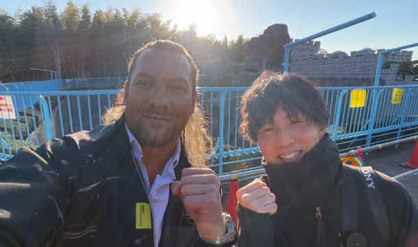 AEW star Kenny Omega visits viral Punch the Monkey