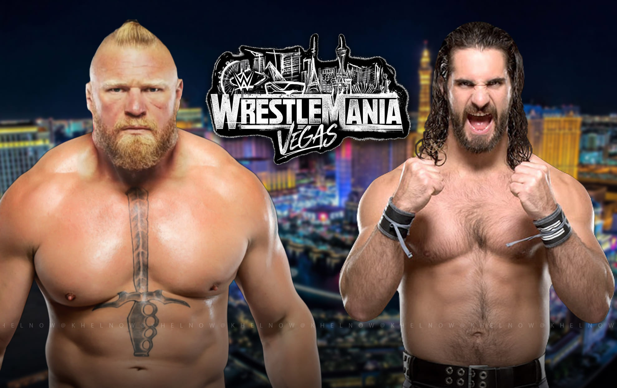 Brock Lesnar & Seth Rollins WWE WrestleMania 42