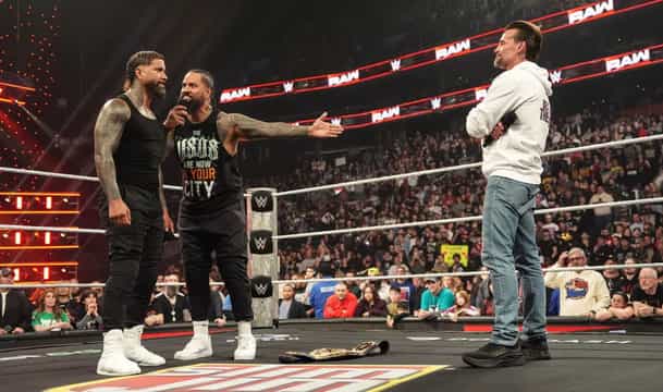 CM Punk Jey Uso Jimmy Uso Roman Reigns WWE