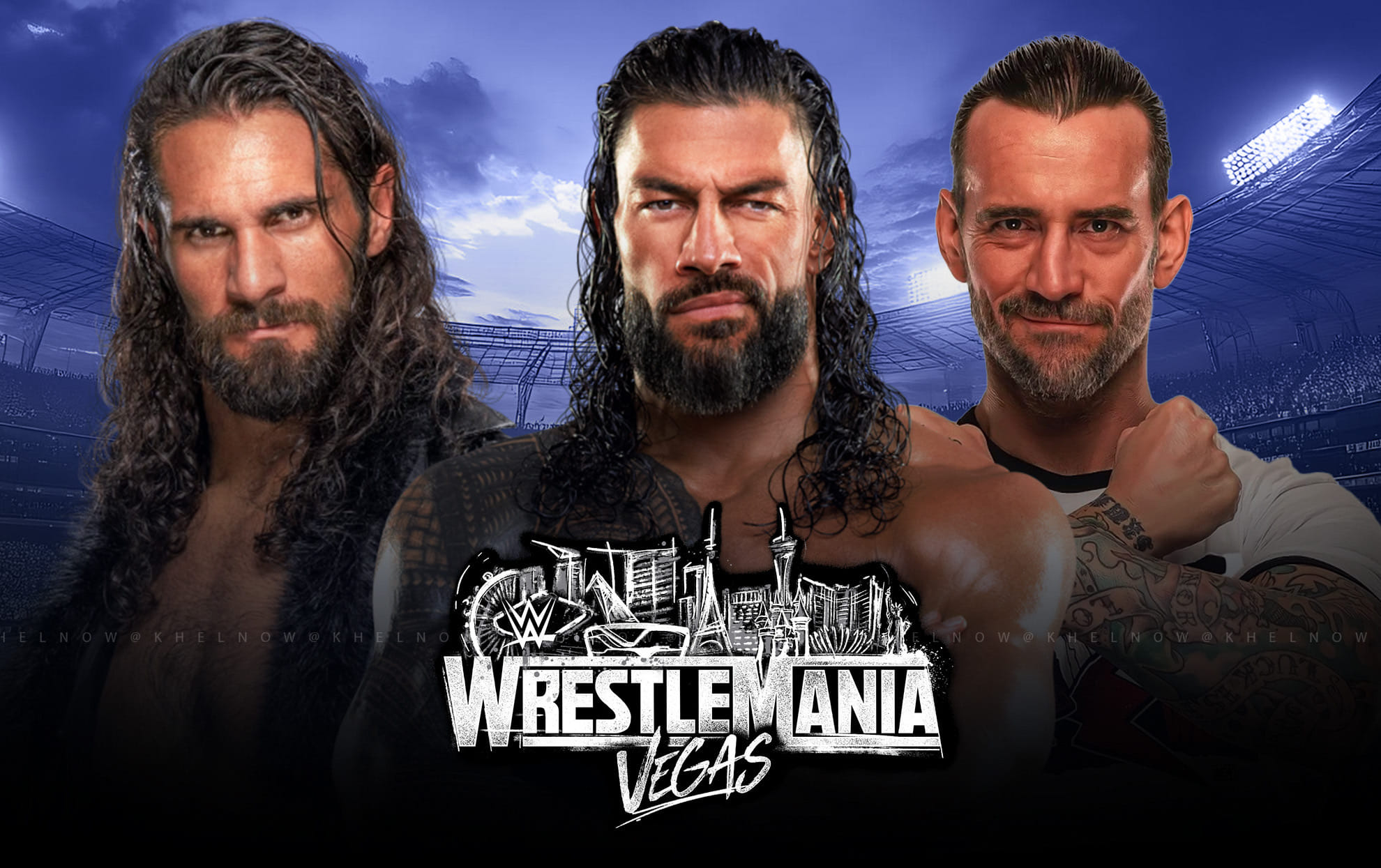 Seth Rollins, Roman Reigns & CM Punk WWE