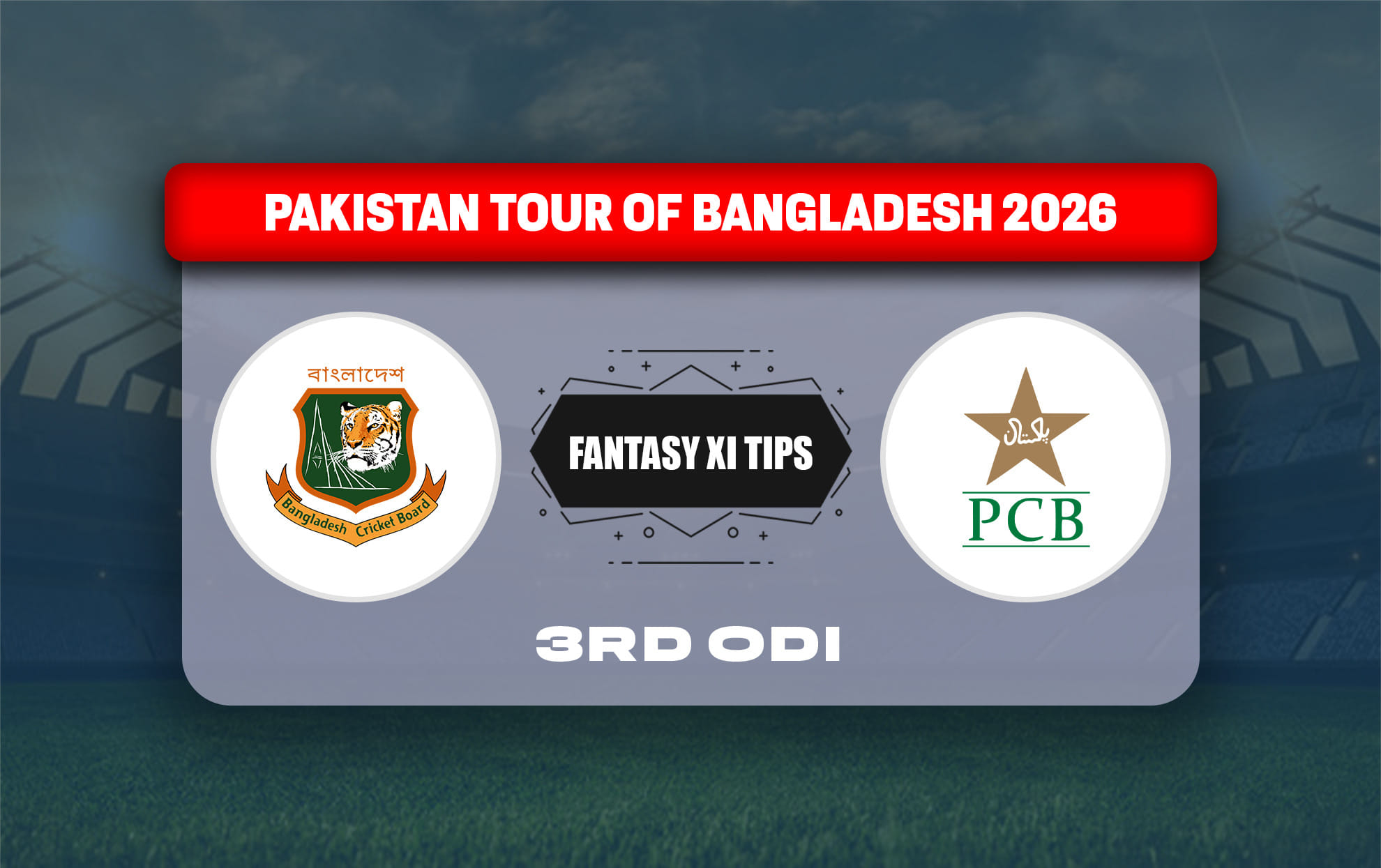 BAN vs PAK Dream11 Prediction, Dream11 Playing XI, Today Match 3rd ODI, Pakistan tour of Bangladesh 2026