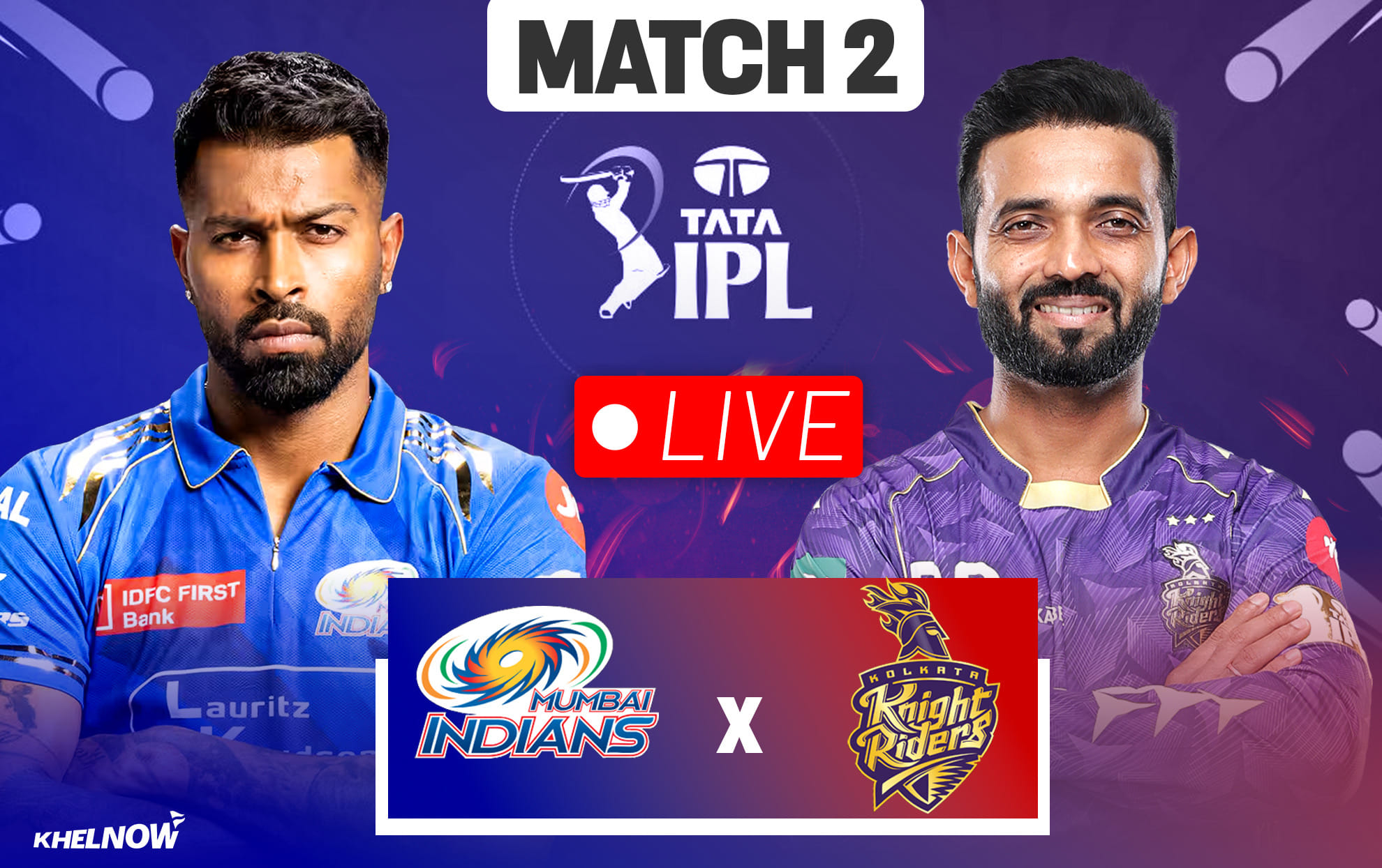 MI vs KKR: Live streaming details, when & how to watch Match 2 of IPL 2026