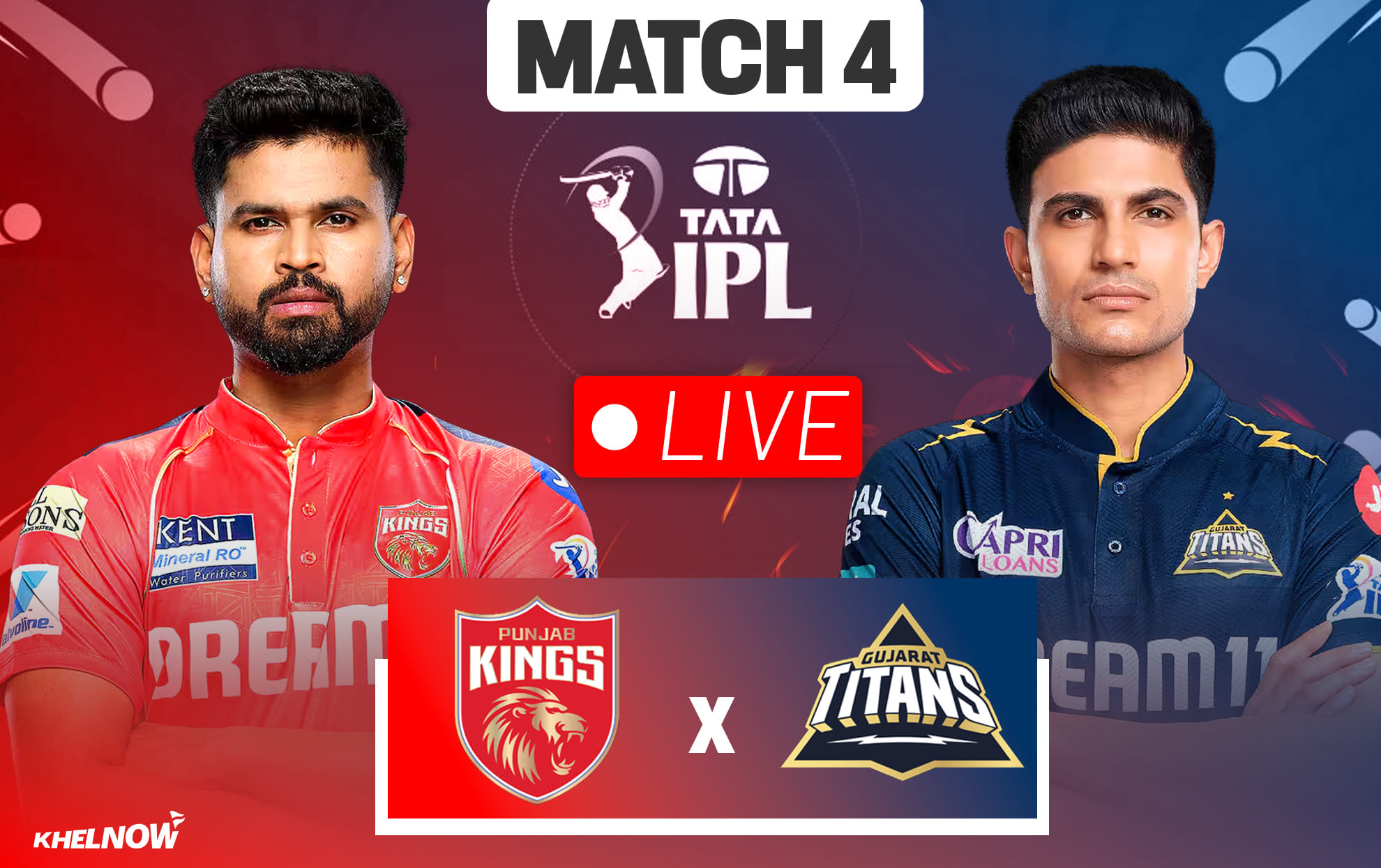 PBKS vs GT: Live streaming details, when & how to watch Match 4 of IPL 2026