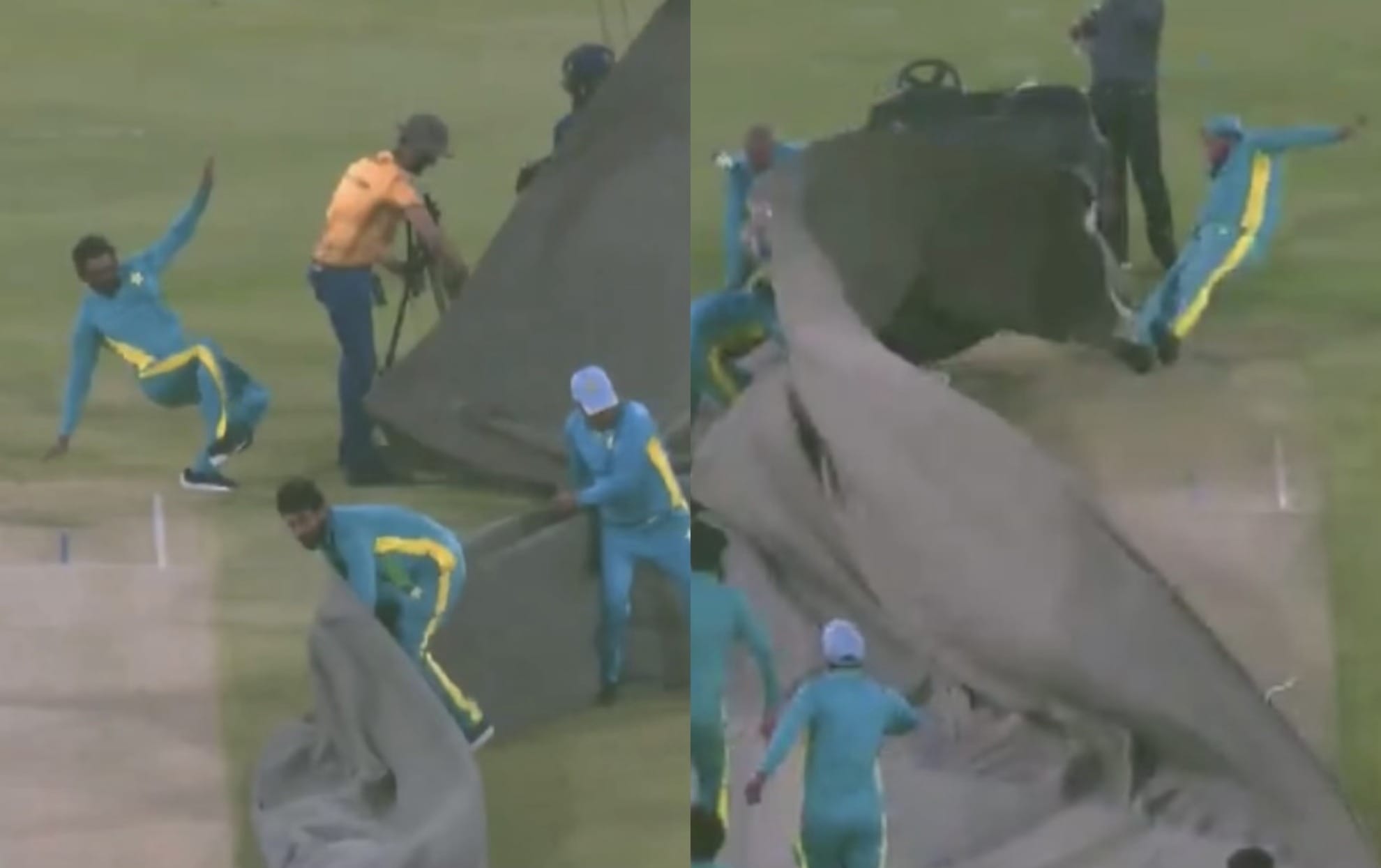 ISL vs PES: Strong winds disrupt PSL 2026 clash; takes ground staff along with it in bizzare moment (watch)