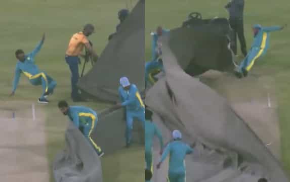 ISL vs PES: Strong winds disrupt PSL 2026 clash; takes ground staff along with it in bizzare moment (watch)