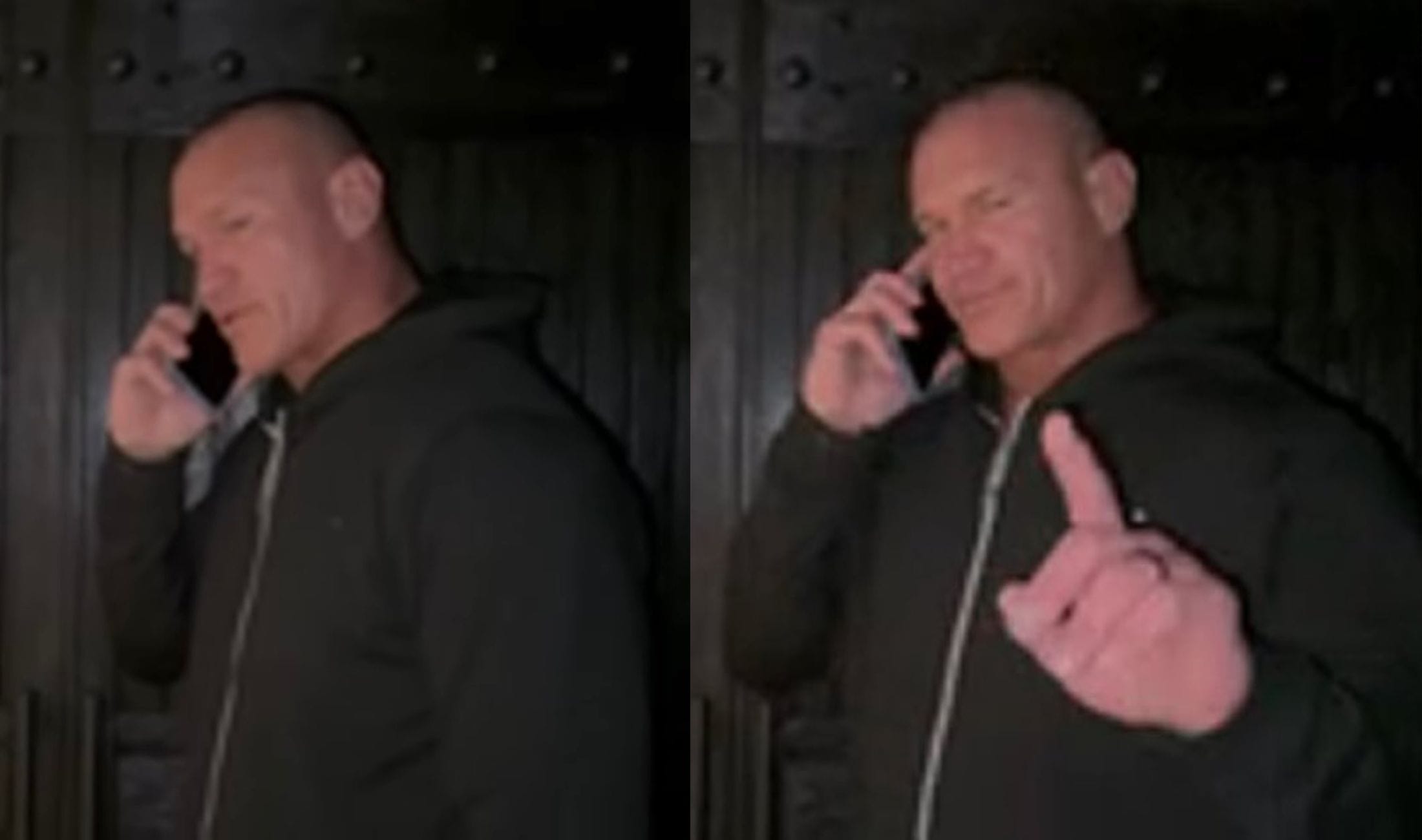 Who was Randy Orton talking to on the phone during WWE RAW (March 16, 2026)?