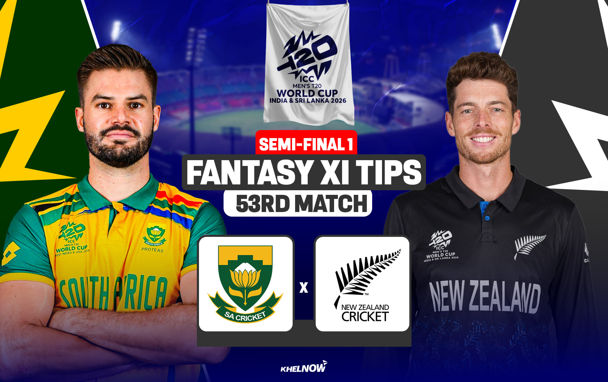 SA vs NZ Dream11 Prediction, सेमीफाइनल 1, टी20 वर्ल्ड कप 2026