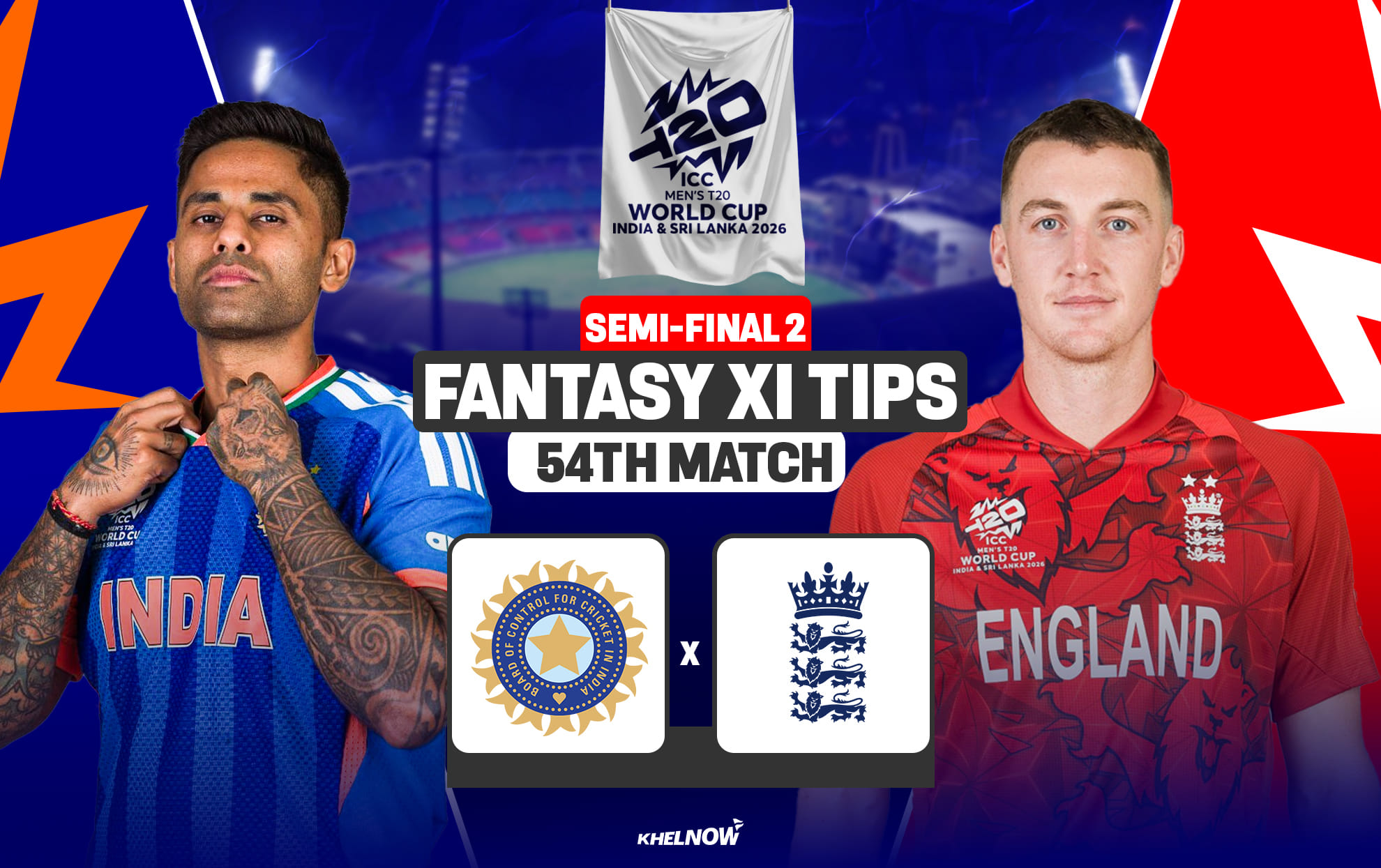 IND vs ENG Dream11 Prediction, सेमीफाइनल 2, टी20 वर्ल्ड कप 2026