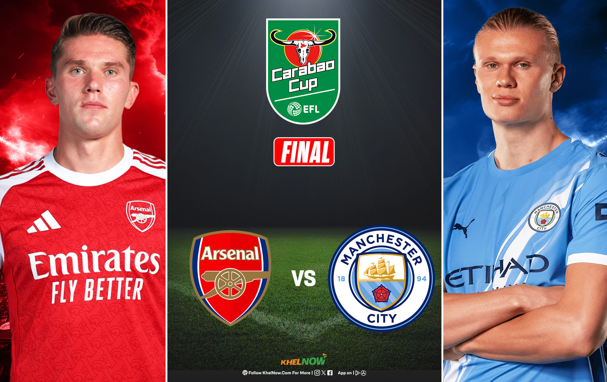 Preview: Arsenal vs Manchester City Prediction, lineups, betting tips & odds | EFL Cup final 2025-26