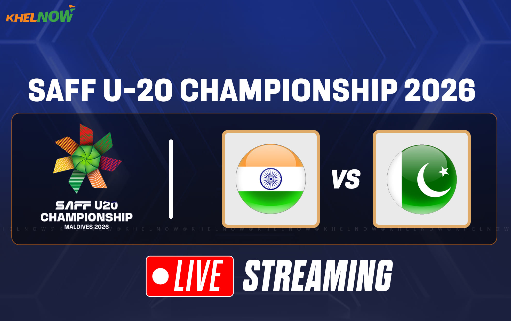 SAFF U20 Championship 2026 Live Streaming: Where & When to watch the India U-20 vs Pakistan U-20?