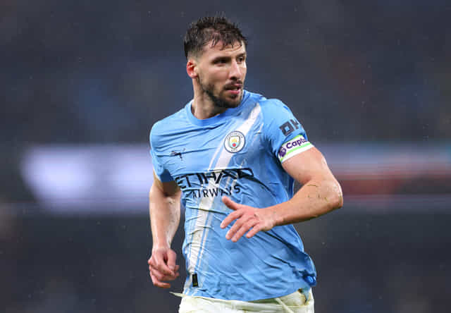 Ruben Dias of Manchester City during the Premier League