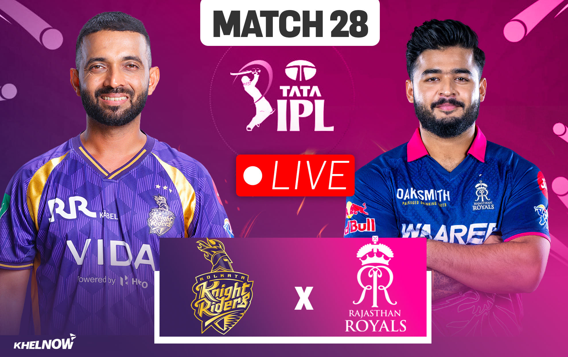 KKR vs RR Live streaming details, when & how to watch Match 28 of IPL 2026