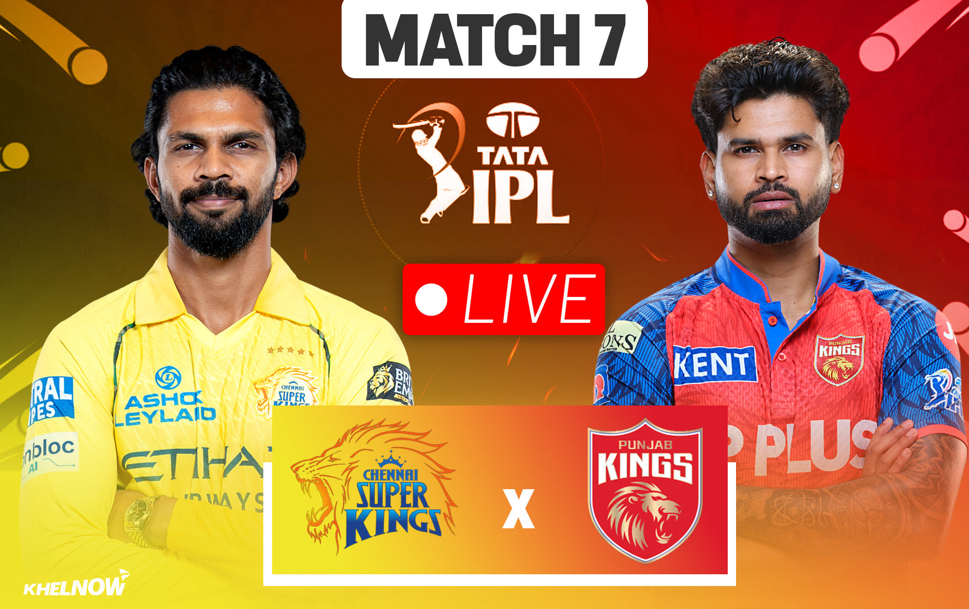 CSK vs PBKS: Live streaming details, when & how to watch Match 7 of IPL 2026