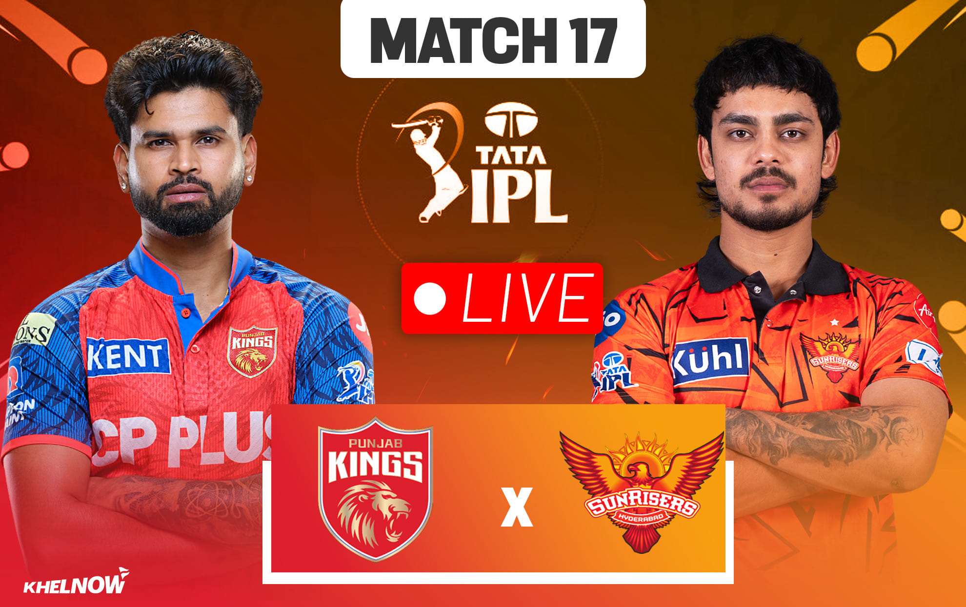 PBKS vs SRH Live streaming details, when & how to watch Match 17 of IPL 2026