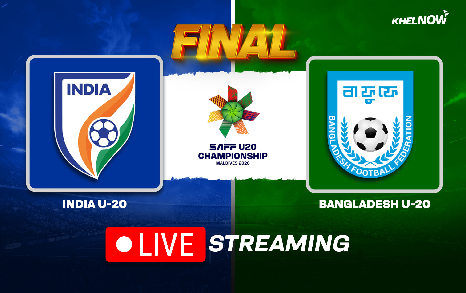 India U20 vs Bangladesh U20 Live Streaming: Where & When to watch SAFF U20 Championship 2026 final match?