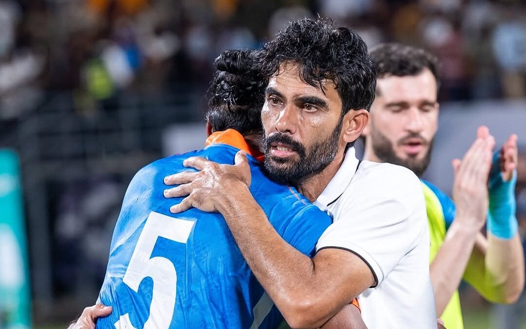 Indian NT head coach Khalid Jamil and captain Sandesh Jhingan