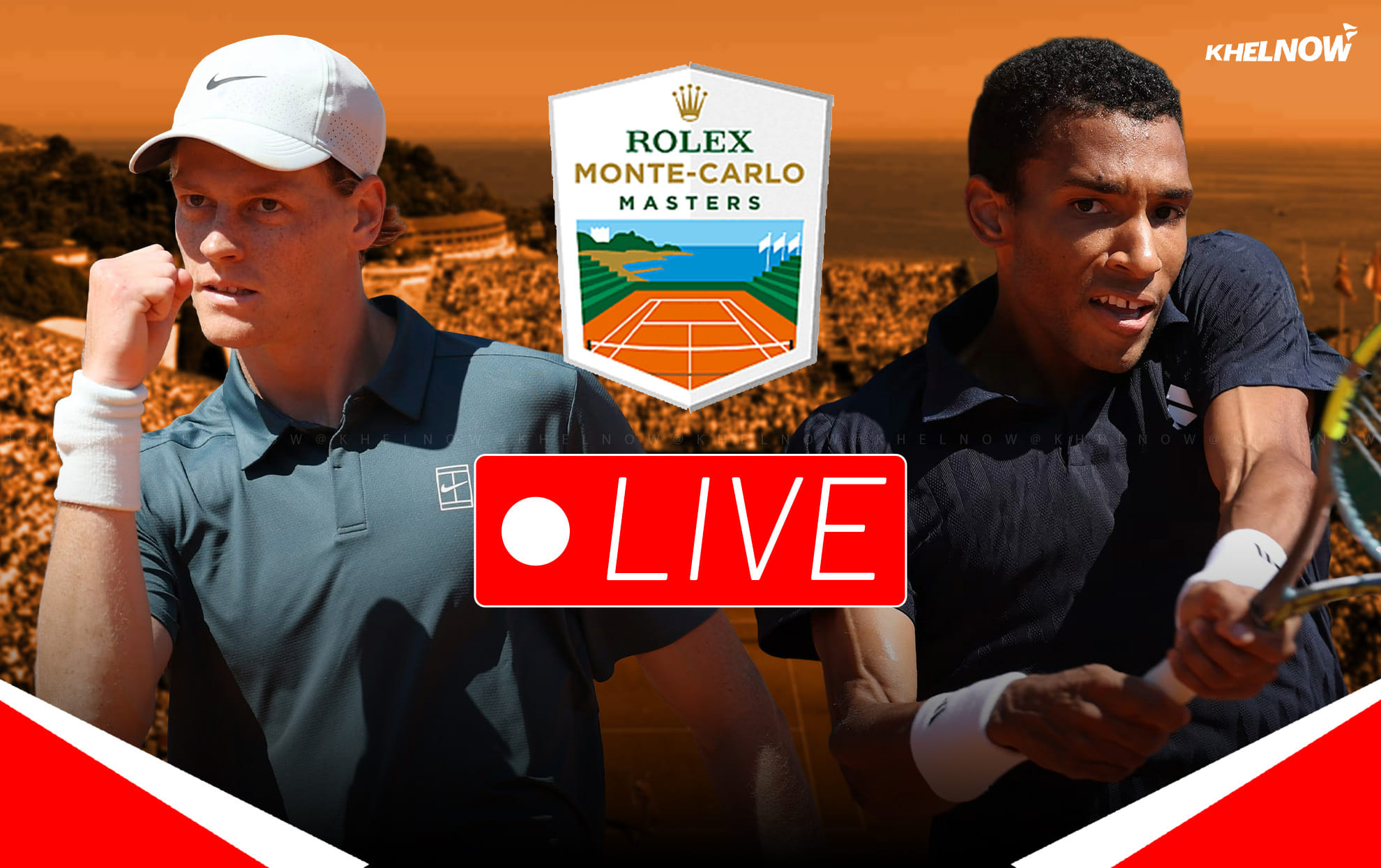 Jannik Sinner vs Felix Auger Aliassime live streaming, TV channel, where & how to watch: Monte Carlo Masters 2026