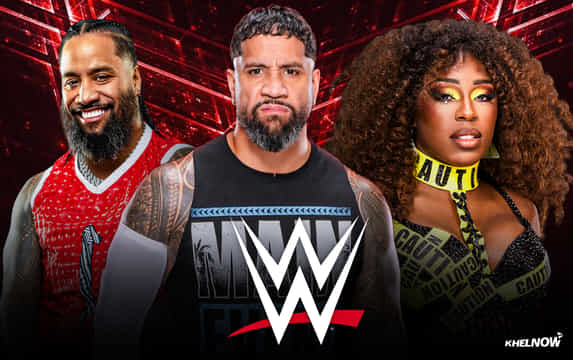 Jey Uso, Jimmy Uso and Naomi WWE