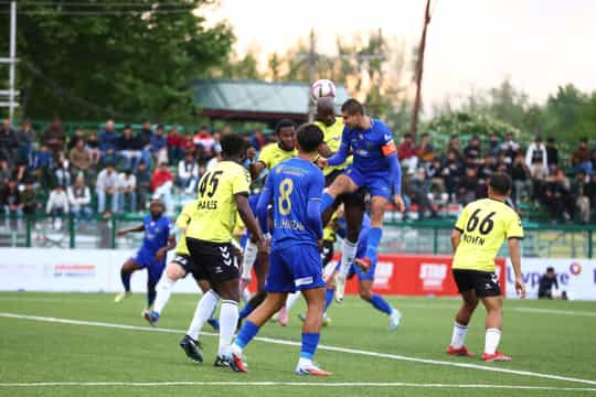 Real Kashmir FC with an upset over Sreenidi Deccan with two goals