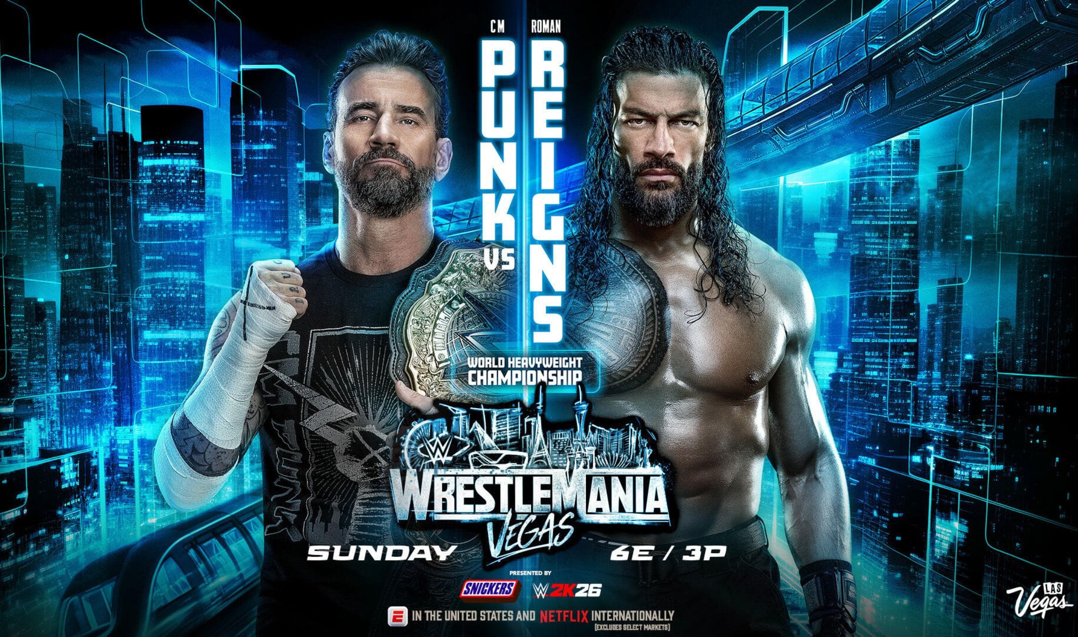 WWE WrestleMania 42 CM Punk vs Roman Reigns