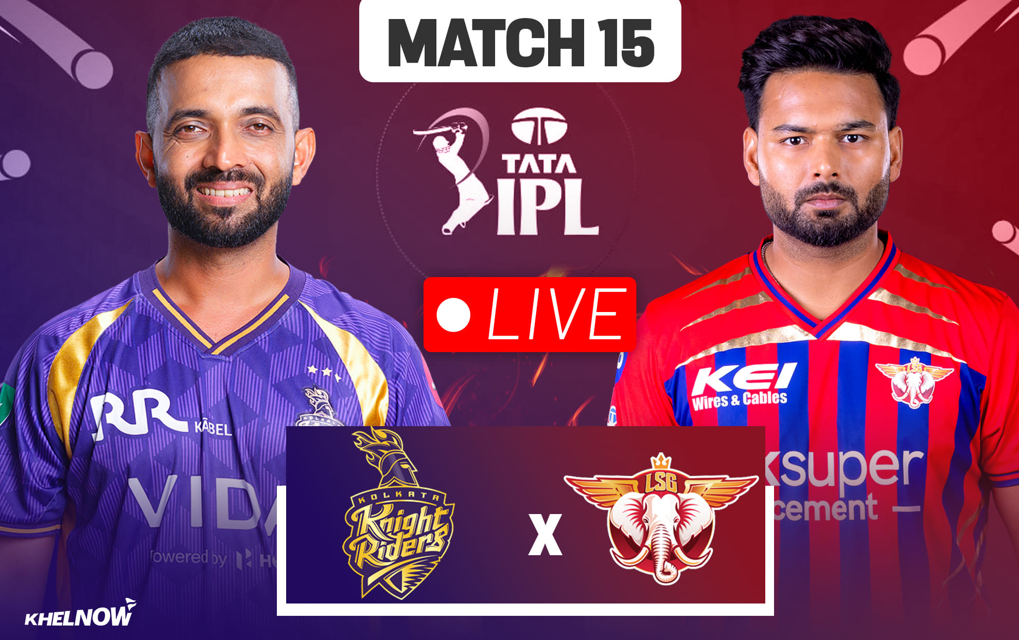 KKR vs LSG Live streaming details, when & how to watch Match 15 of IPL 2026