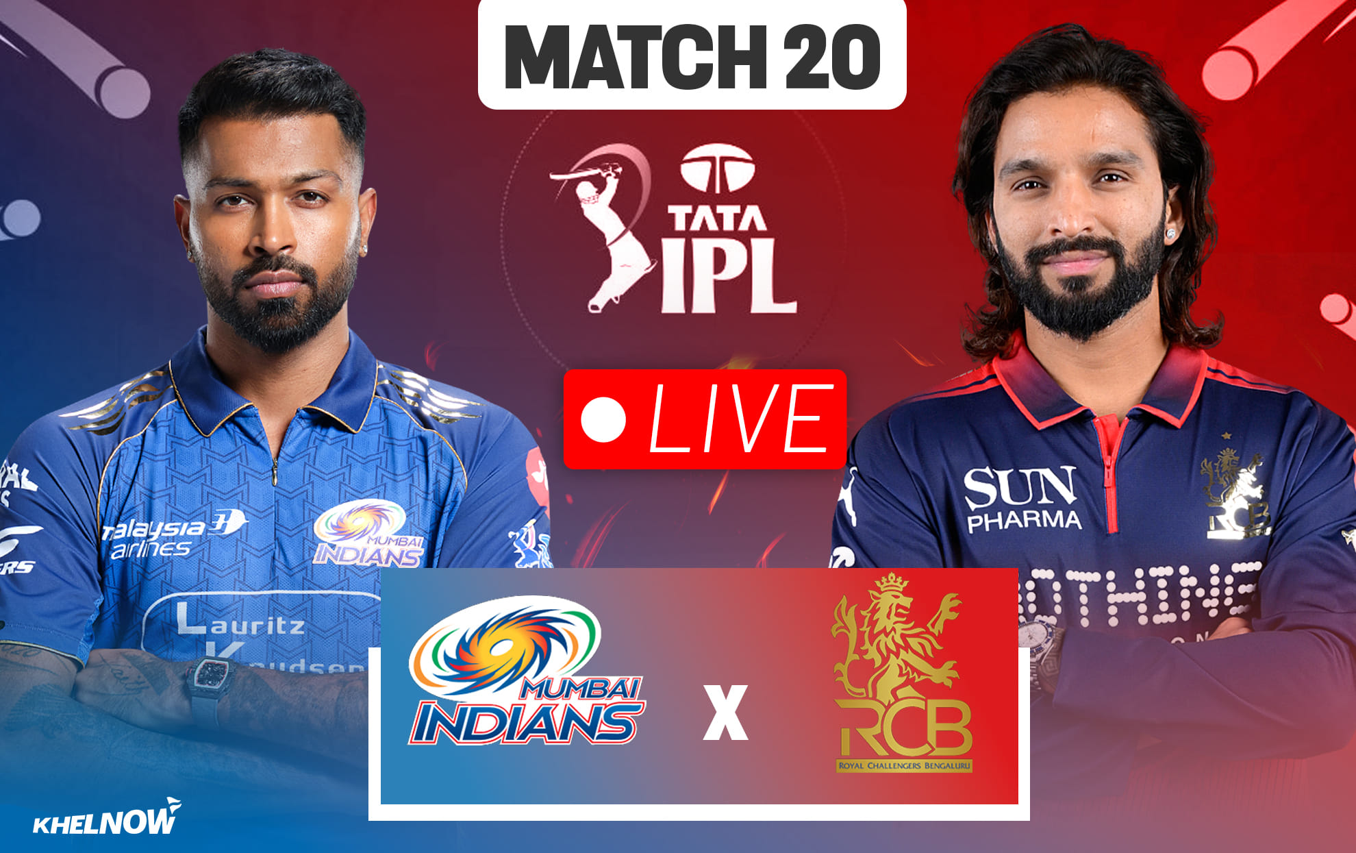 MI vs RCB Live streaming details, when & how to watch match 20 of IPL 2026