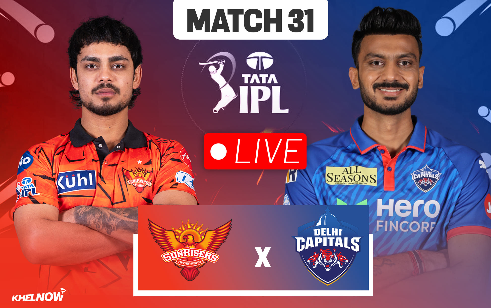 SRH vs DC Live streaming details, when & how to watch Match 31 of IPL 2026