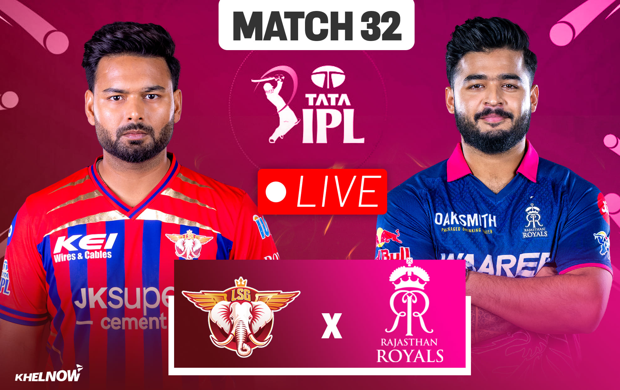 LSG vs RR Live streaming details, when & how to watch Match 32 of IPL 2026