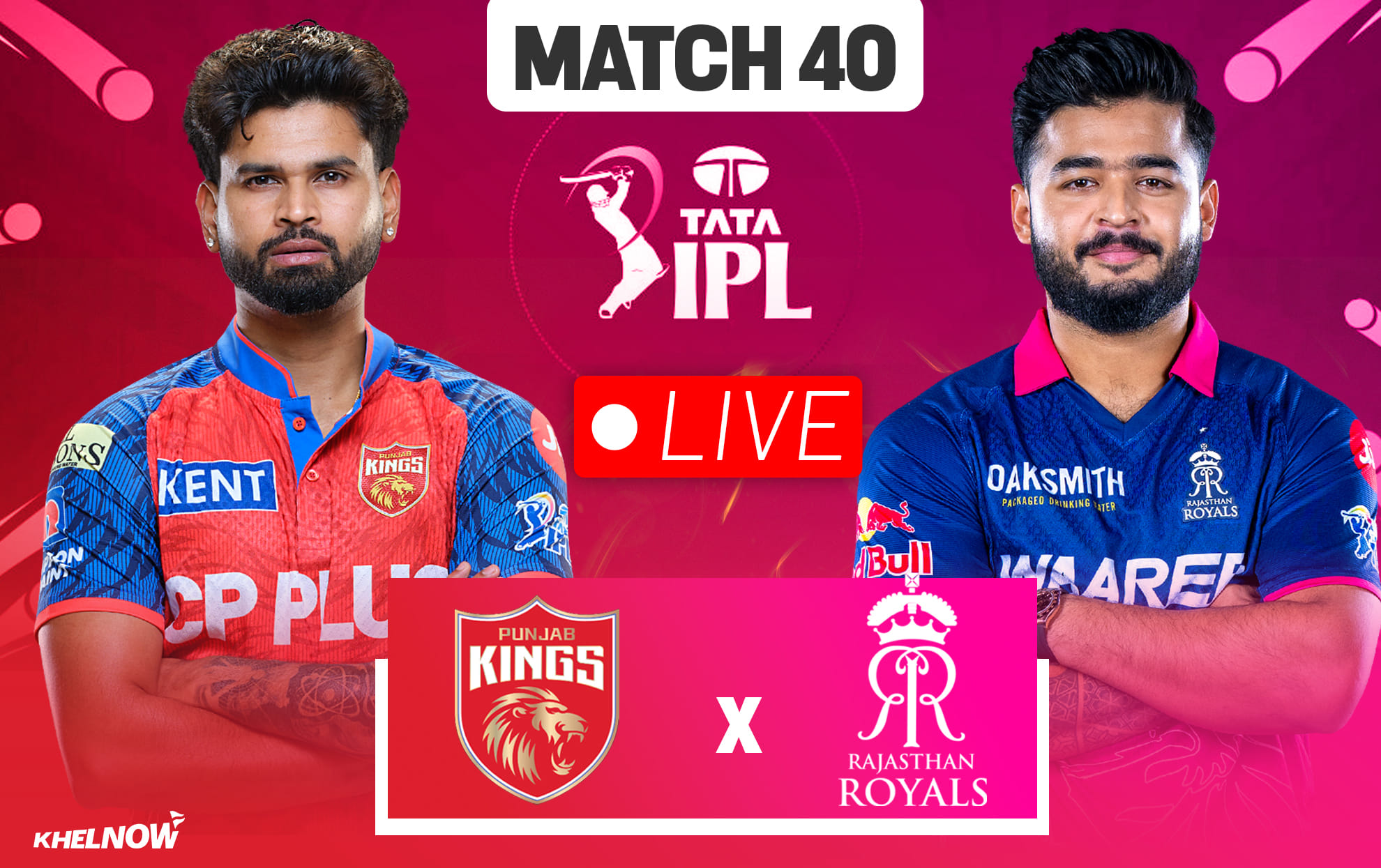 PBKS vs RR Live streaming details, when & how to watch Match 40 of IPL 2026