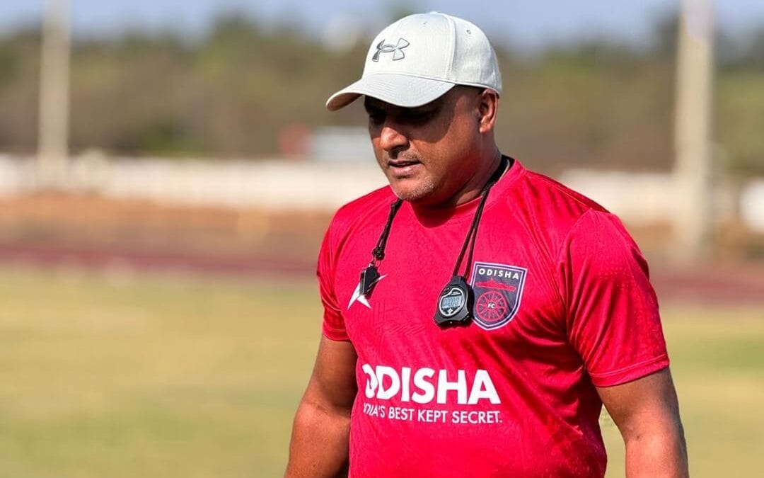 Odisha FC head coach TG Purushothaman in training