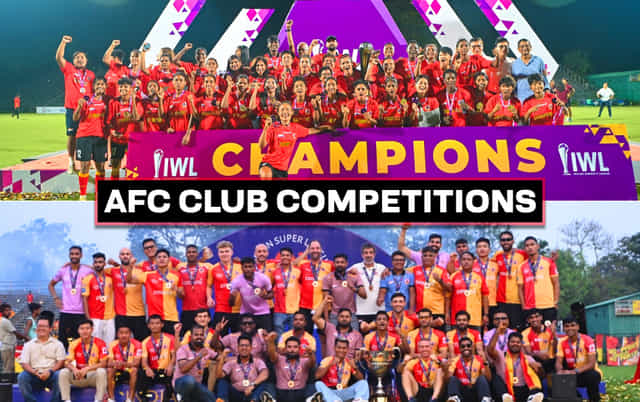 Which clubs have had both men’s and women’s teams qualify in AFC club competitions in same season?