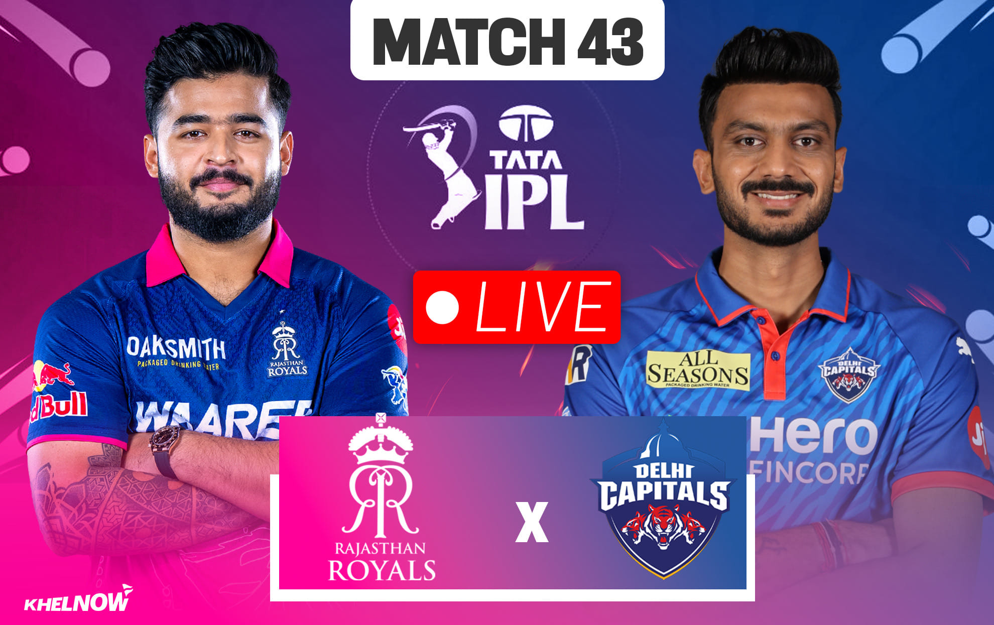 RR vs DC Live streaming details, when & how to watch Match 43 of IPL 2026