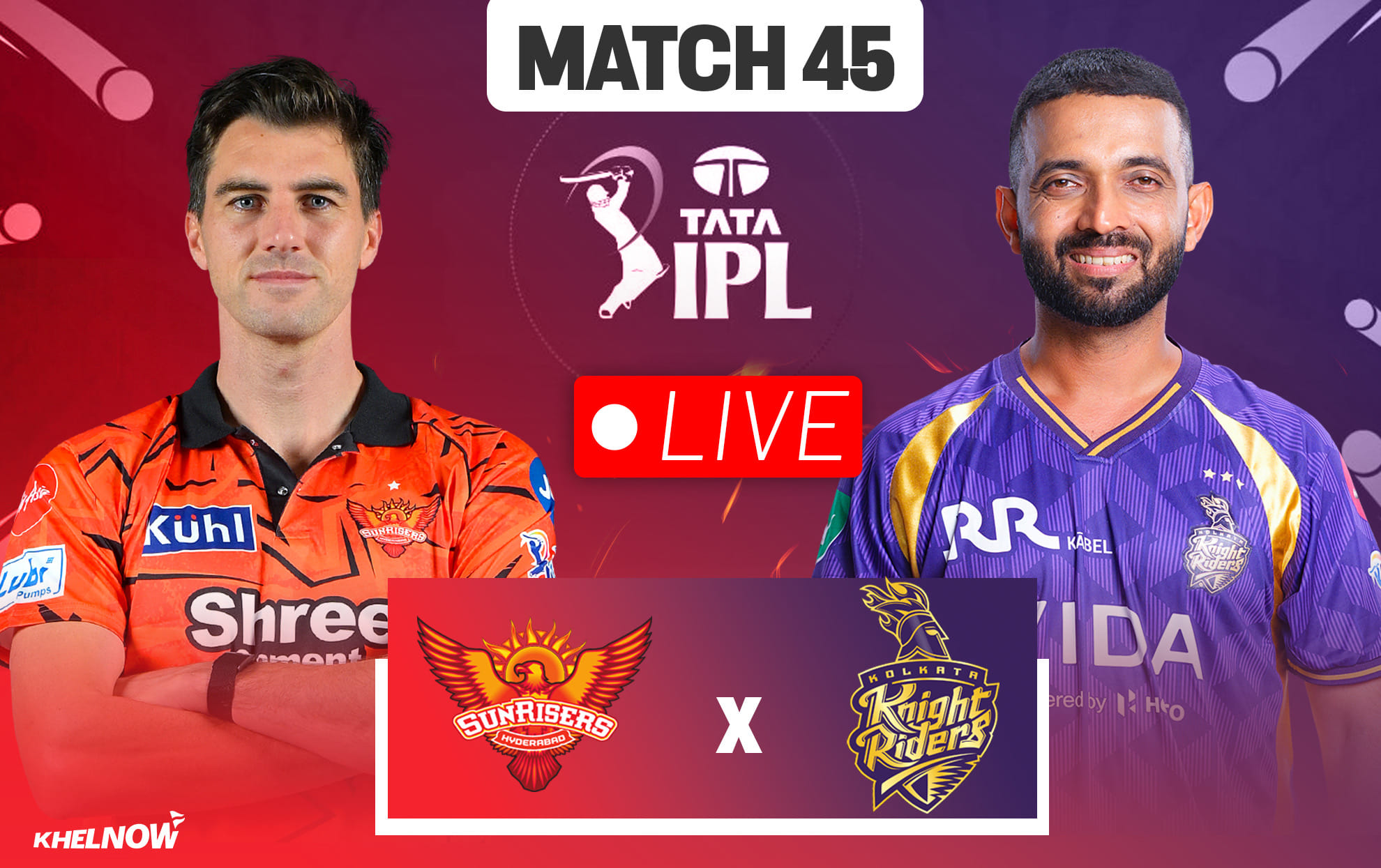SRH vs KKR Live streaming details, when & how to watch match 45 of IPL 2026?