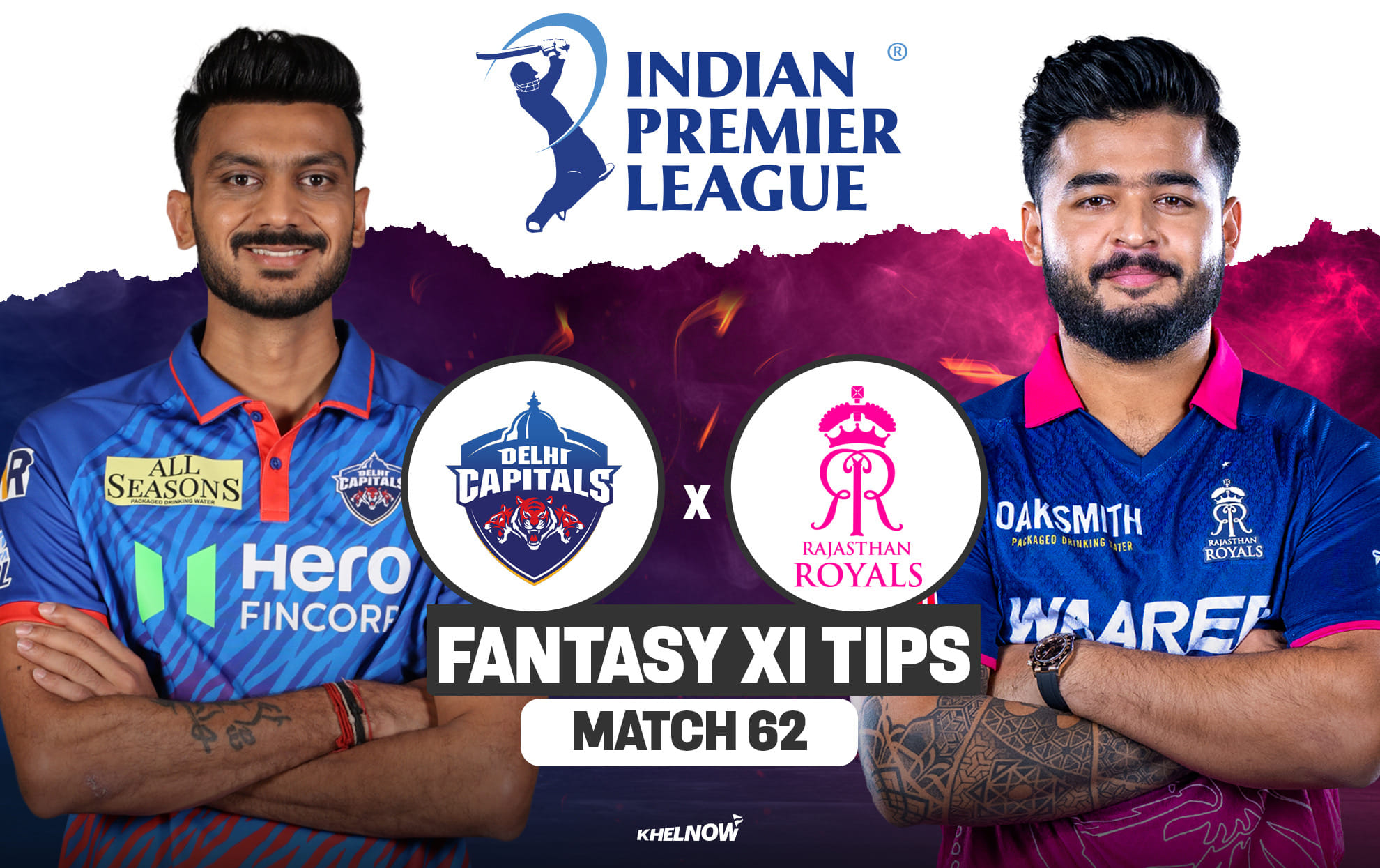 DC vs RR Dream11 Prediction, Dream11 Playing XI, Today Match 62, IPL 2026