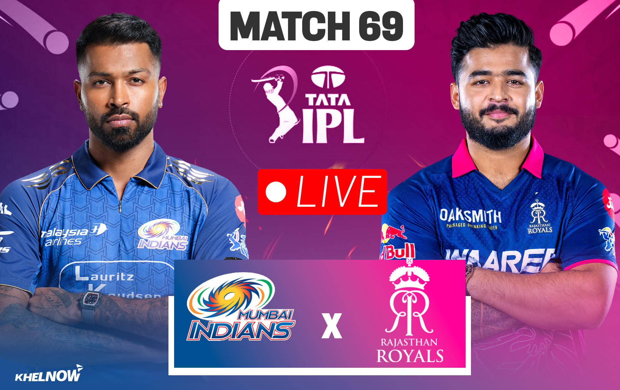 MI vs RR Live streaming details, when & how to watch Match 69 of IPL 2026