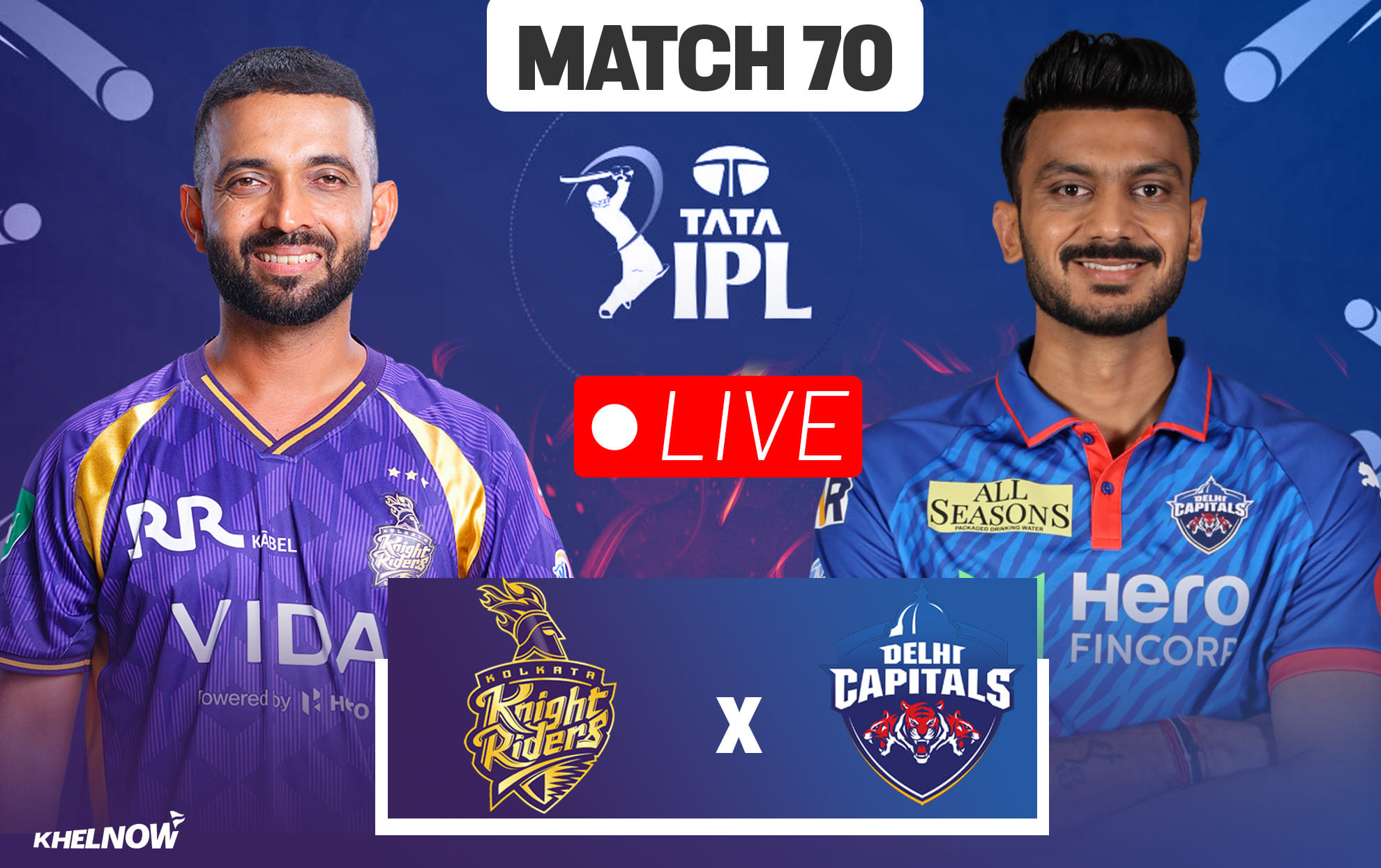 KKR vs DC Live streaming details, when & how to watch Match 70 of IPL 2026