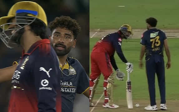 Video: Mohammed Siraj's aggressive send off to Venkatesh Iyer in RCB vs GT IPL 2026 final goes viral