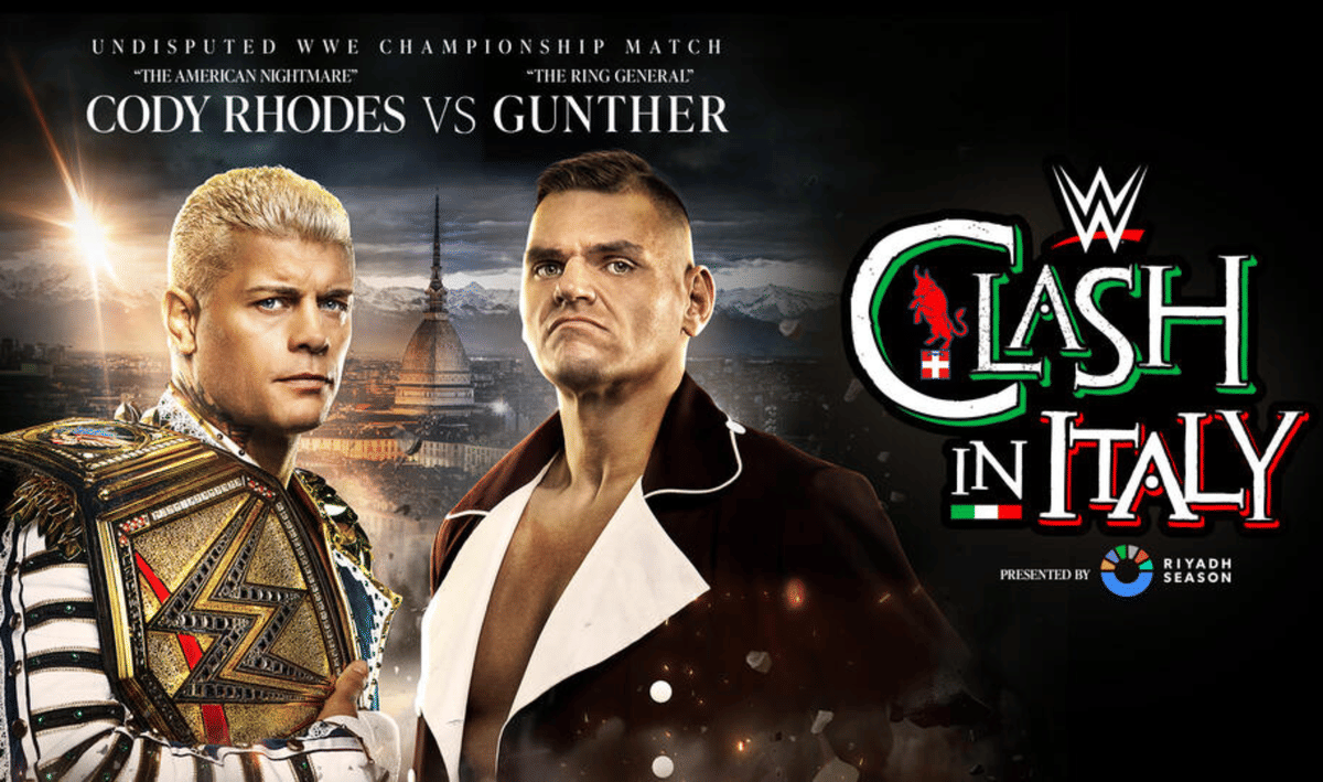 WWE Clash in Italy Cody Rhodes vs Gunther