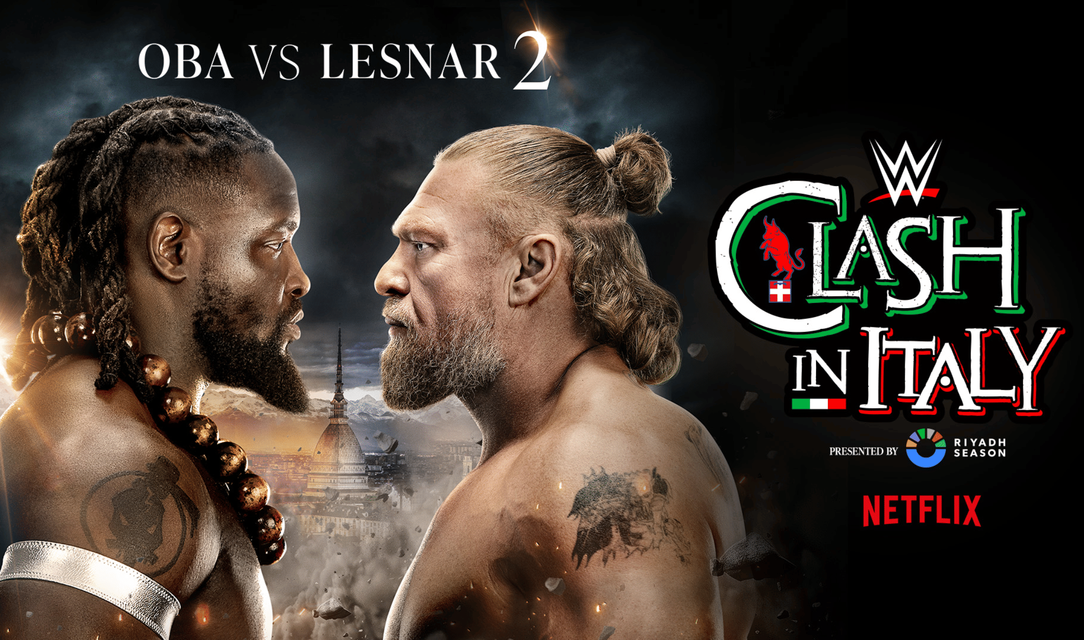 WWE Clash in Italy Oba Femi vs Brock Lesnar 2