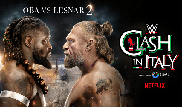 WWE Clash in Italy Oba Femi vs Brock Lesnar 2