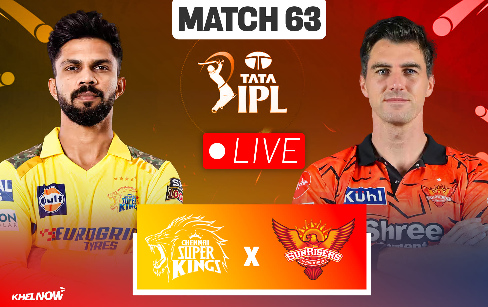 CSK vs SRH Live streaming details, when & how to watch Match 63 of IPL 2026