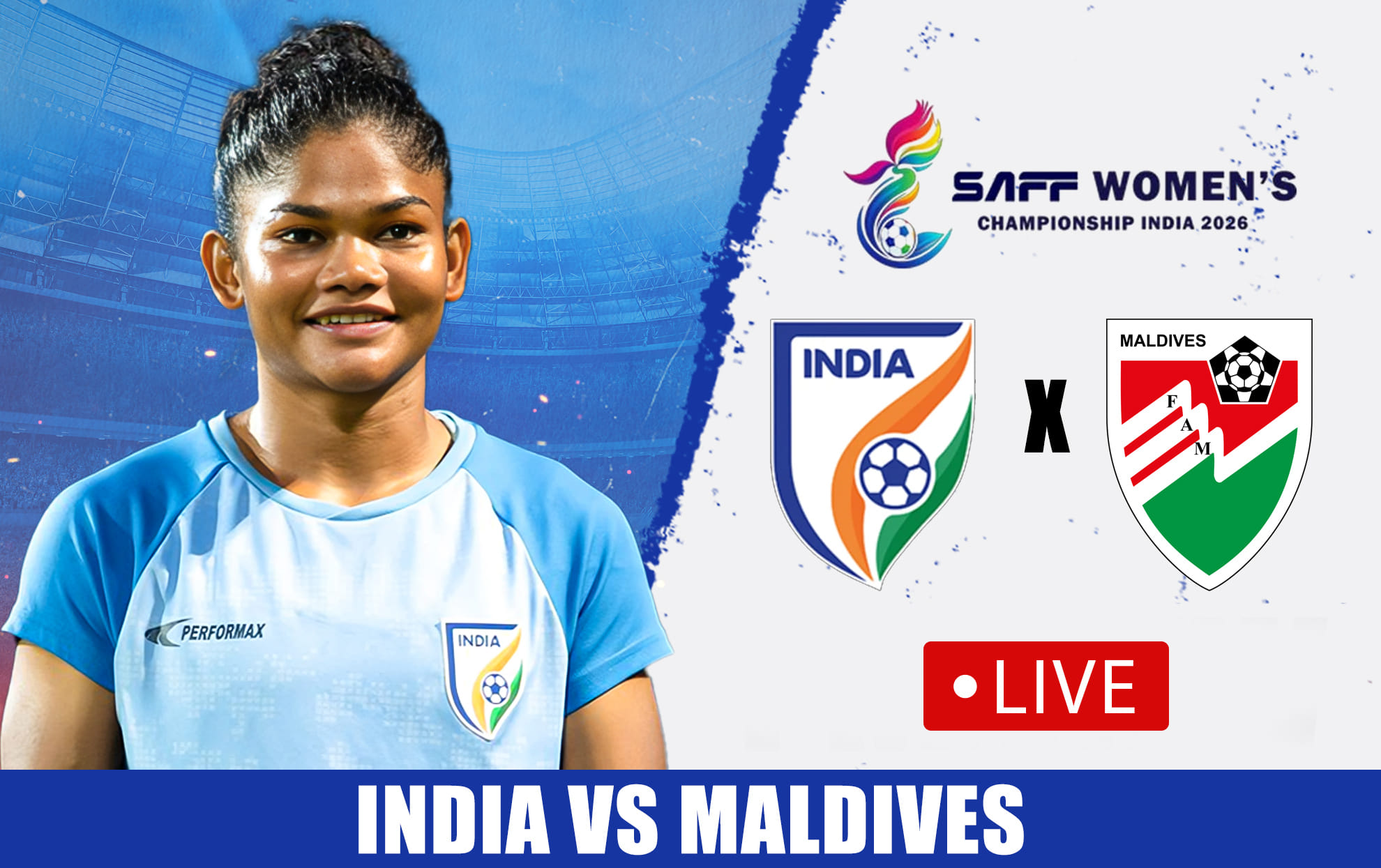 India vs Maldives Live: Follow SAFF Women's Championship 2026 Live Updates